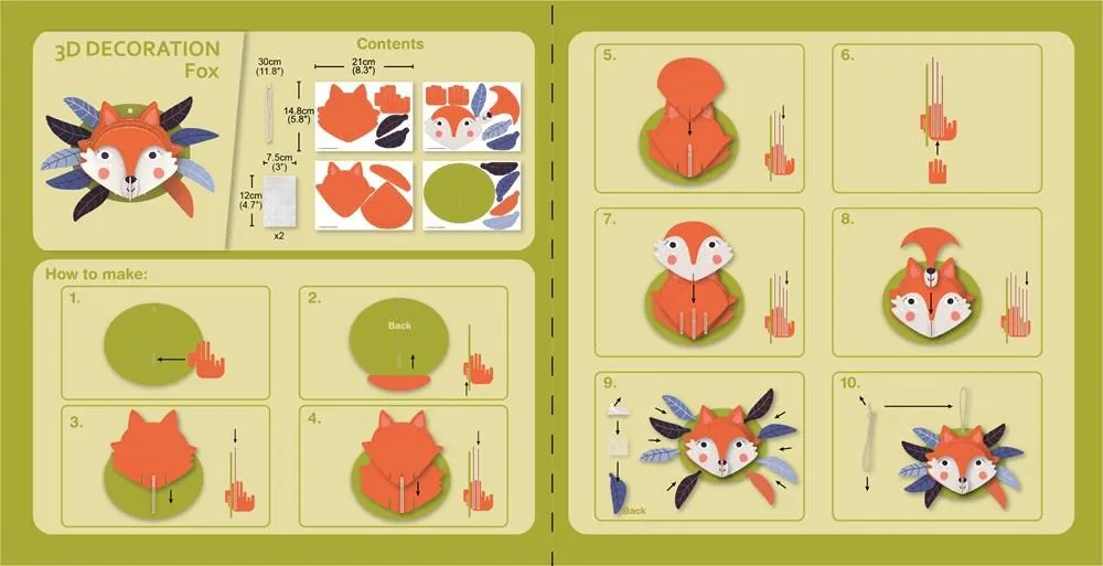 Avenir 3D Decoration Wall Puzzle Fox