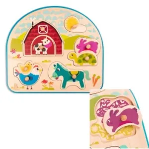 B. Animal Barnyard Wooden Puzzle