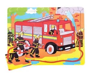 Big Jigs 9 Piece Tray Puzzle Fire Engine