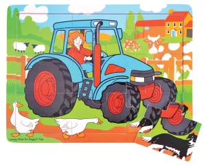 Big Jigs 9 Piece Tray Puzzle Tractor