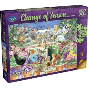 Change Of Season 500 Piece Xl Puzzle Winter Garden