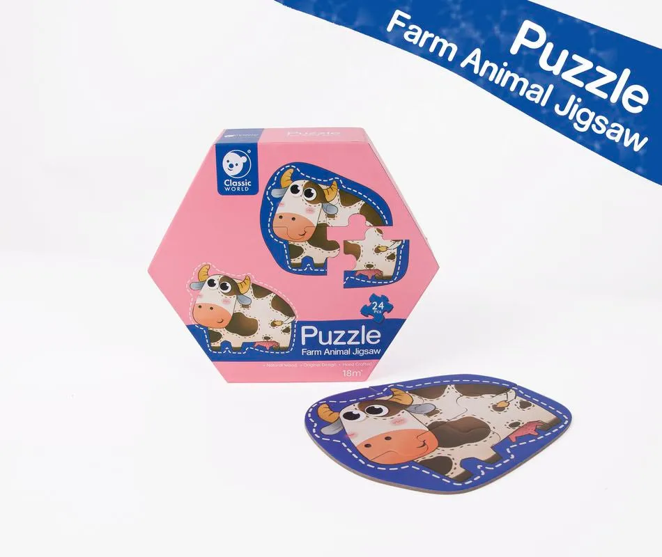 Classic World Farm Animal Jigsaw Puzzle