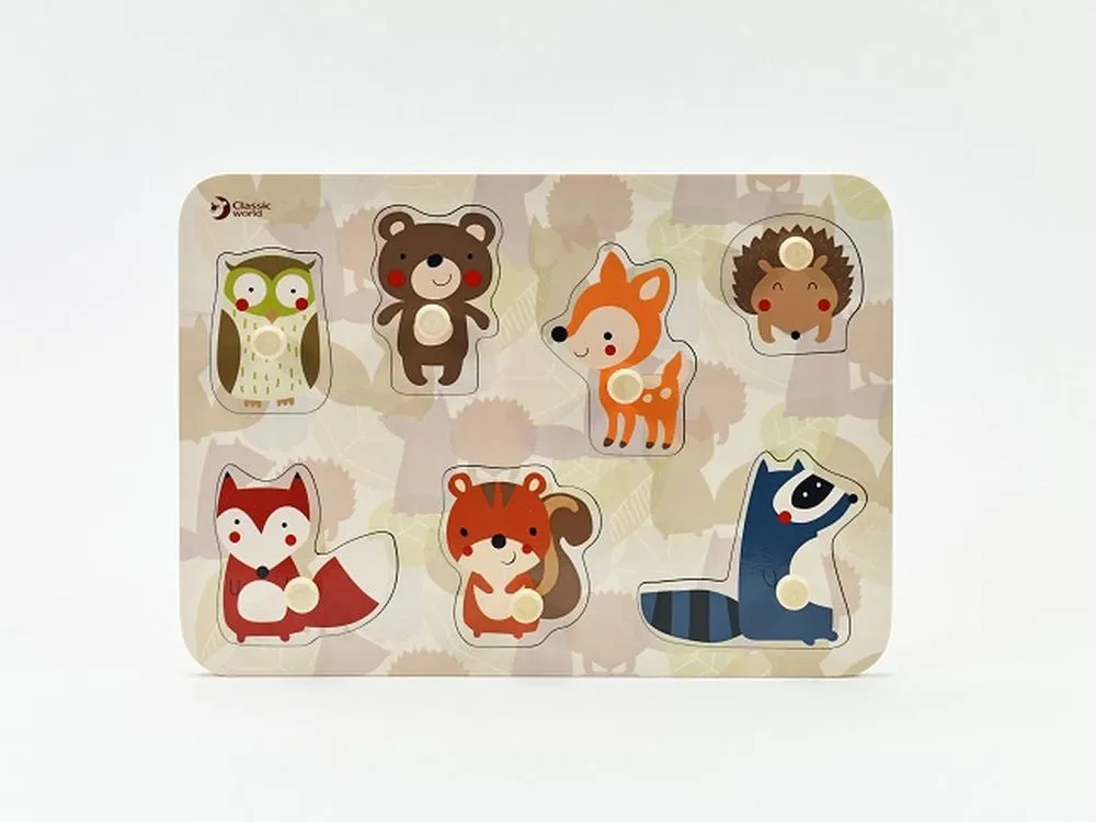 Classic World Forest Puzzle With Knobs