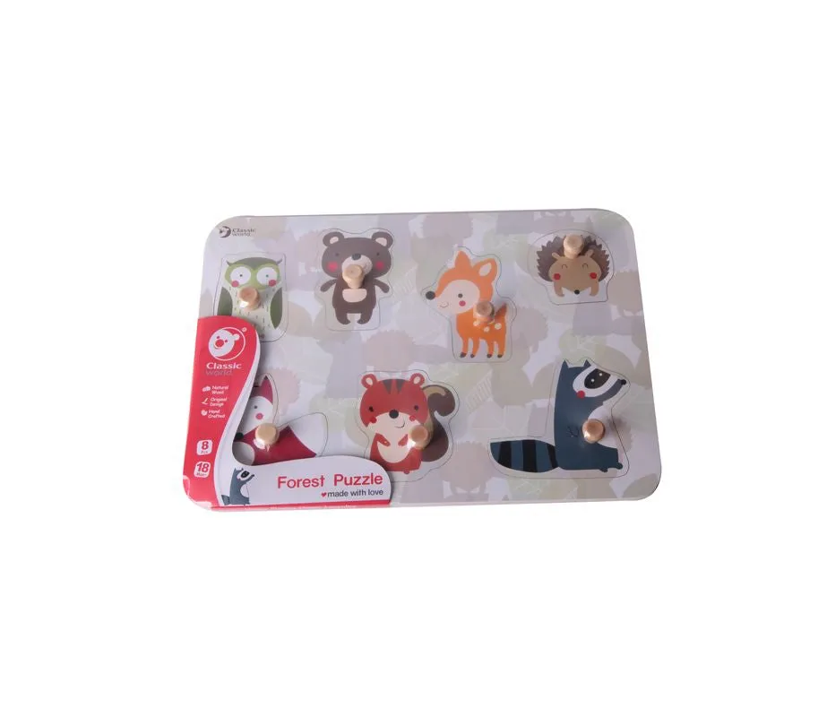 Classic World Forest Puzzle With Knobs