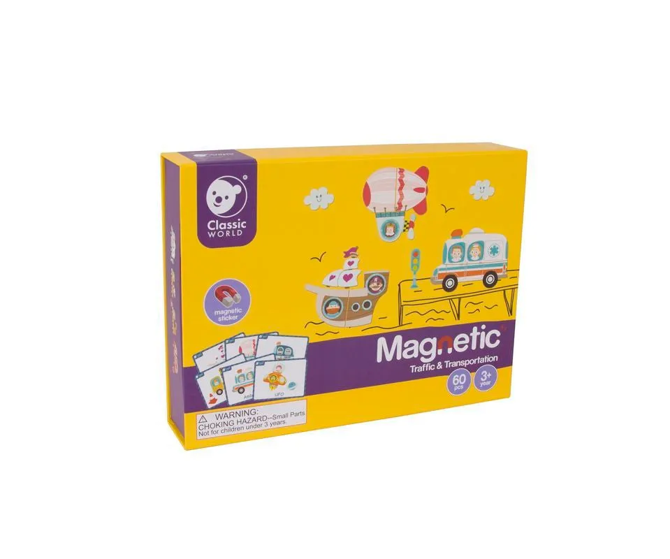 Classic World Magnetic Traffic & Transportation Puzzle Box