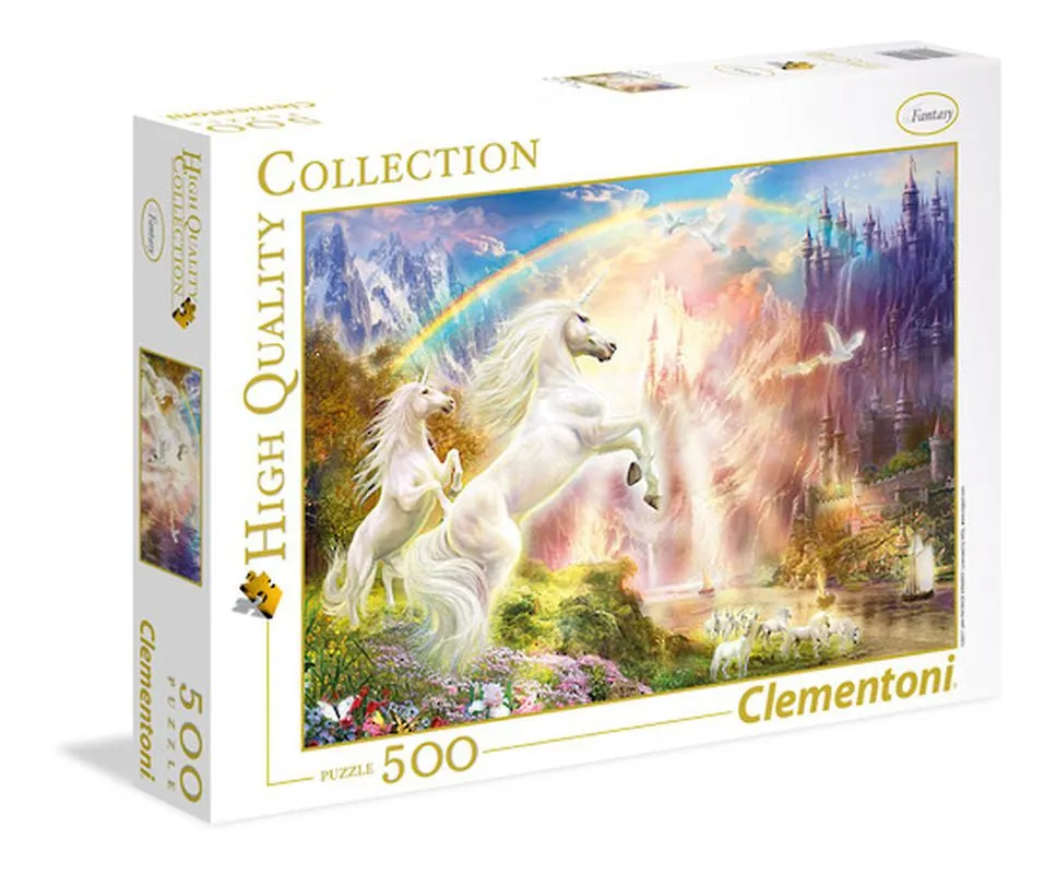 Clementoni High Quality Collection 500 Piece Puzzle Sunset Unicorns