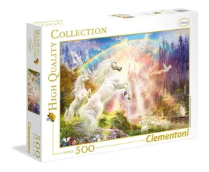 Clementoni High Quality Collection 500 Piece Puzzle Sunset Unicorns