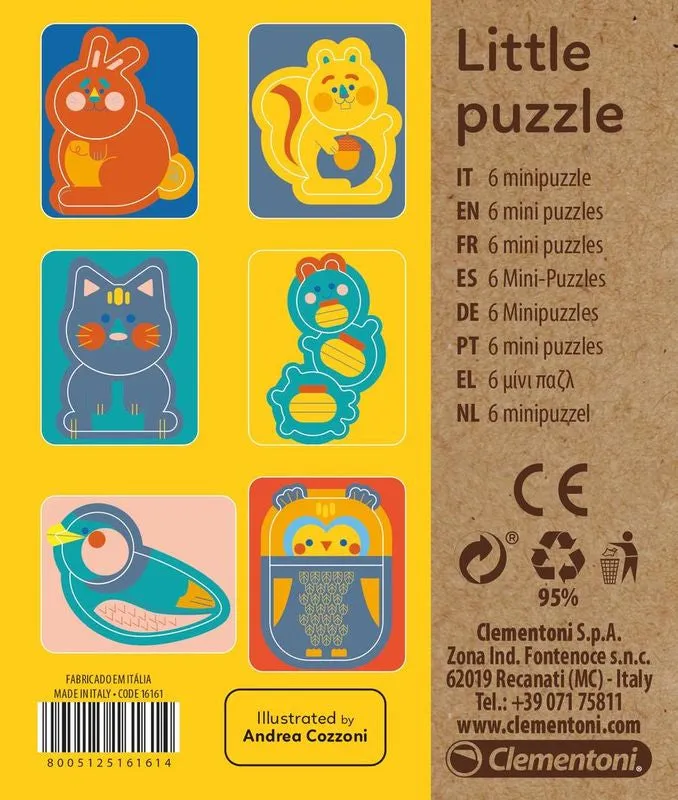 Clementoni Little Animals 6 Pack Mini Puzzles