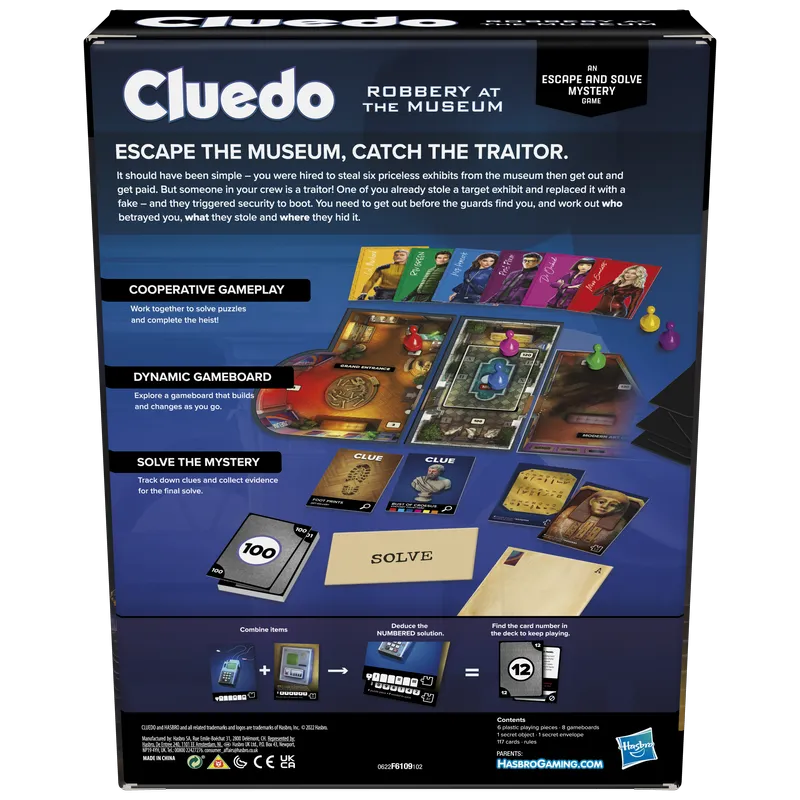 Cluedo Robbery At The Museum An Escape & Solve Mystery Game