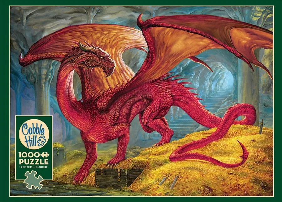 Cobble Hill 1000 Piece Puzzle Red Dragon's Treasure