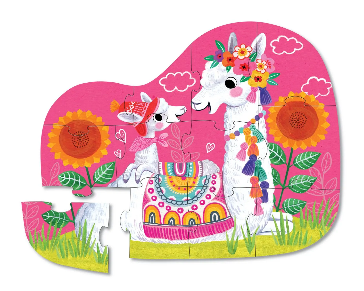Crocodile Creek 12 Piece Mini Puzzle Llama Love