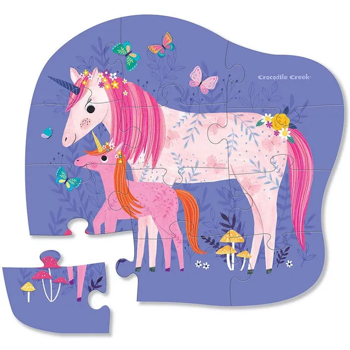 Crocodile Creek 12 Piece Mini Shaped Puzzle Unicorn Magic