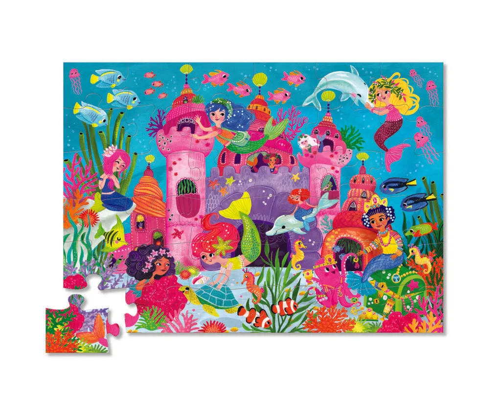 Crocodile Creek 36 Piece Floor Puzzle Mermaid Palace