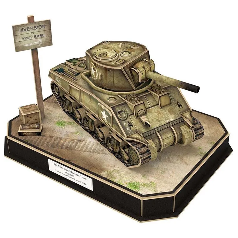 Cubic Fun 3D Puzzle U.S. M4A4 Sherman Tank