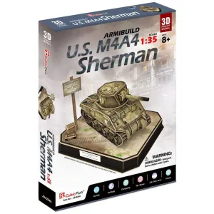 Cubic Fun 3D Puzzle U.S. M4A4 Sherman Tank