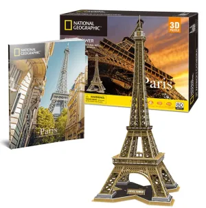 Cubic Fun National Geographic 3D Puzzle Eiffel Tower Paris