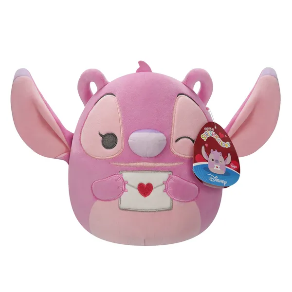 Disney Squishmallows Valentines 8 Inch Plush - Angel with Kisses