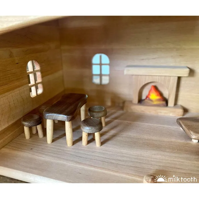 Drewart | Witch's House Natural Roof | Wooden Doll House