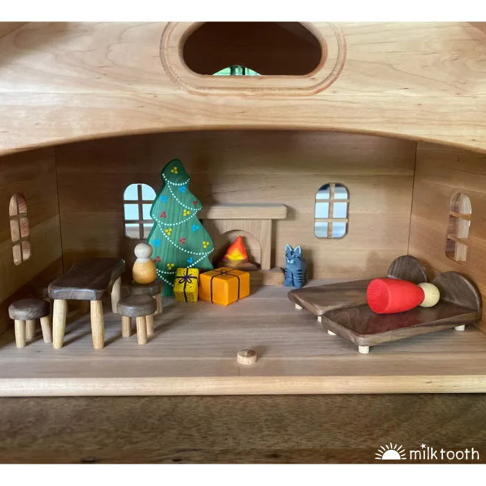 Drewart | Witch's House Natural Roof | Wooden Doll House