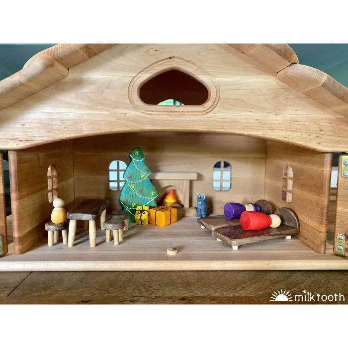 Drewart | Witch's House Natural Roof | Wooden Doll House