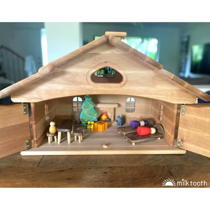 Drewart | Witch's House Natural Roof | Wooden Doll House