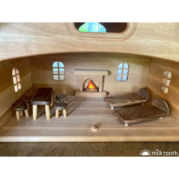 Drewart | Witch's House Natural Roof | Wooden Doll House