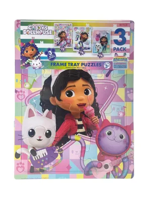 Gabby's Dollhouse 3 Pack Frame Tray Puzzle