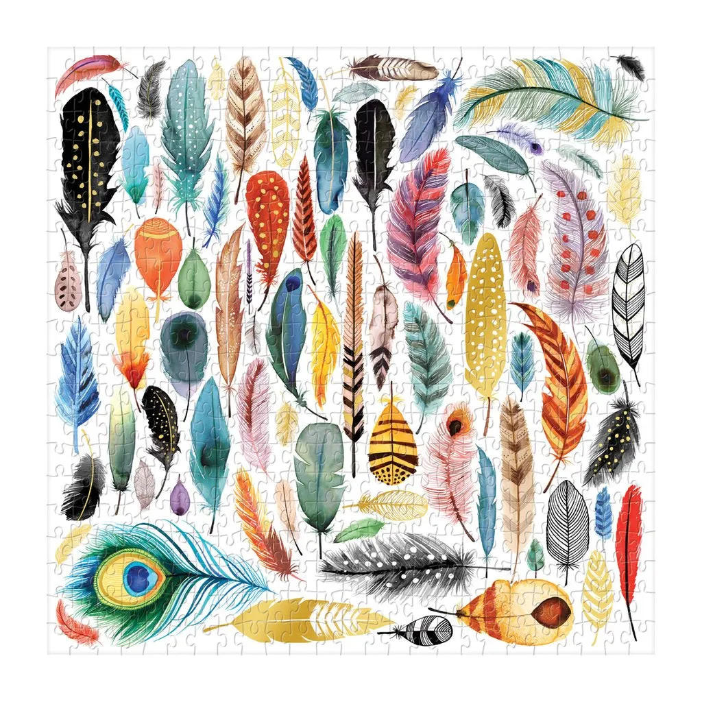 Galison Feathers 500 Piece Foil Puzzle