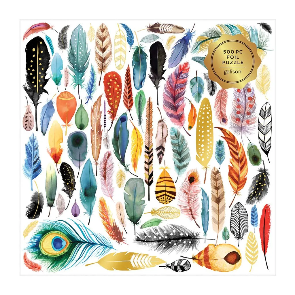 Galison Feathers 500 Piece Foil Puzzle