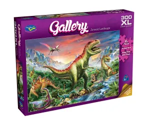 Gallery Series 6 300 Piece Xl Puzzle Jurassic Landscape