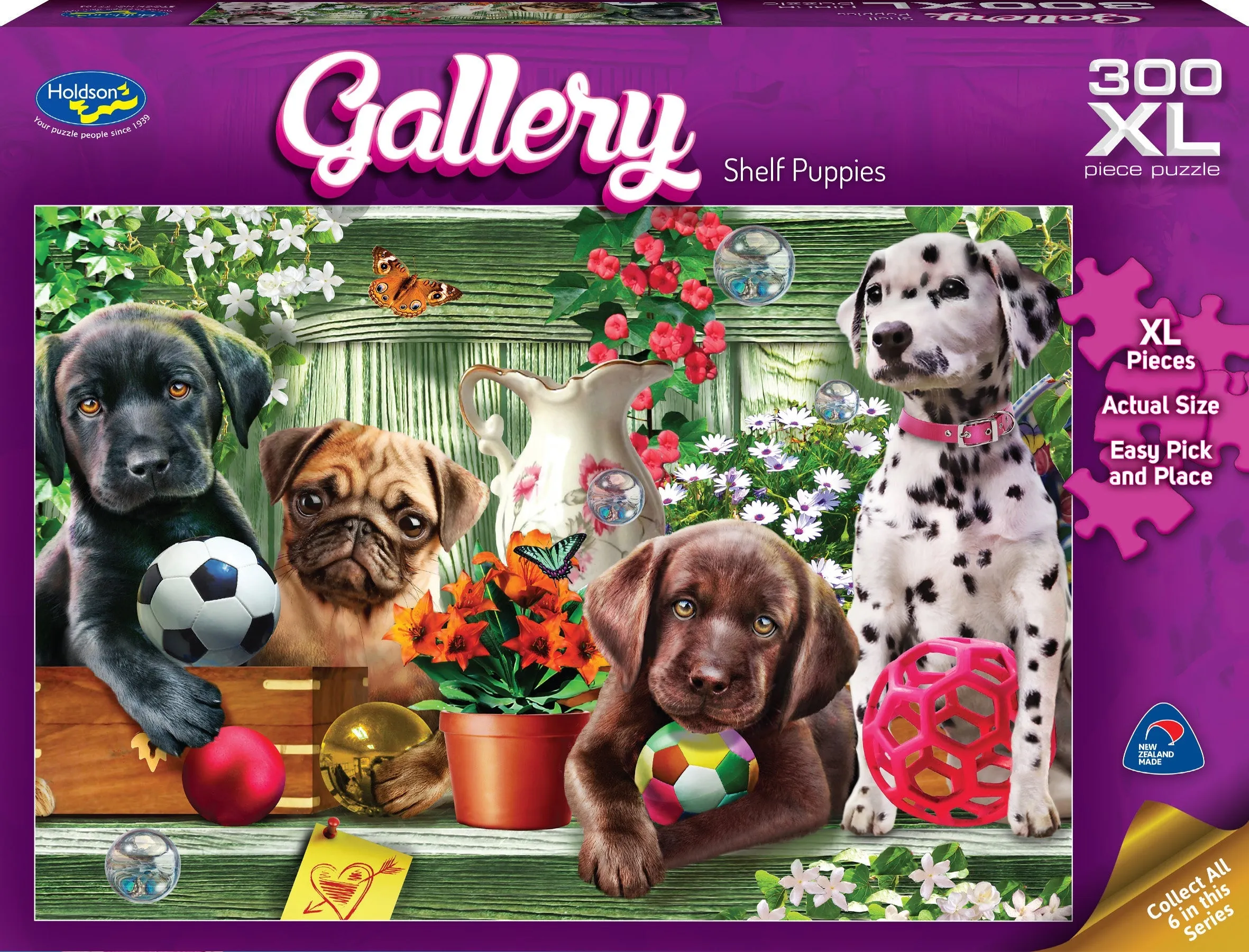 Gallery Series 6 300 Piece Xl Puzzle Shelf Puppies