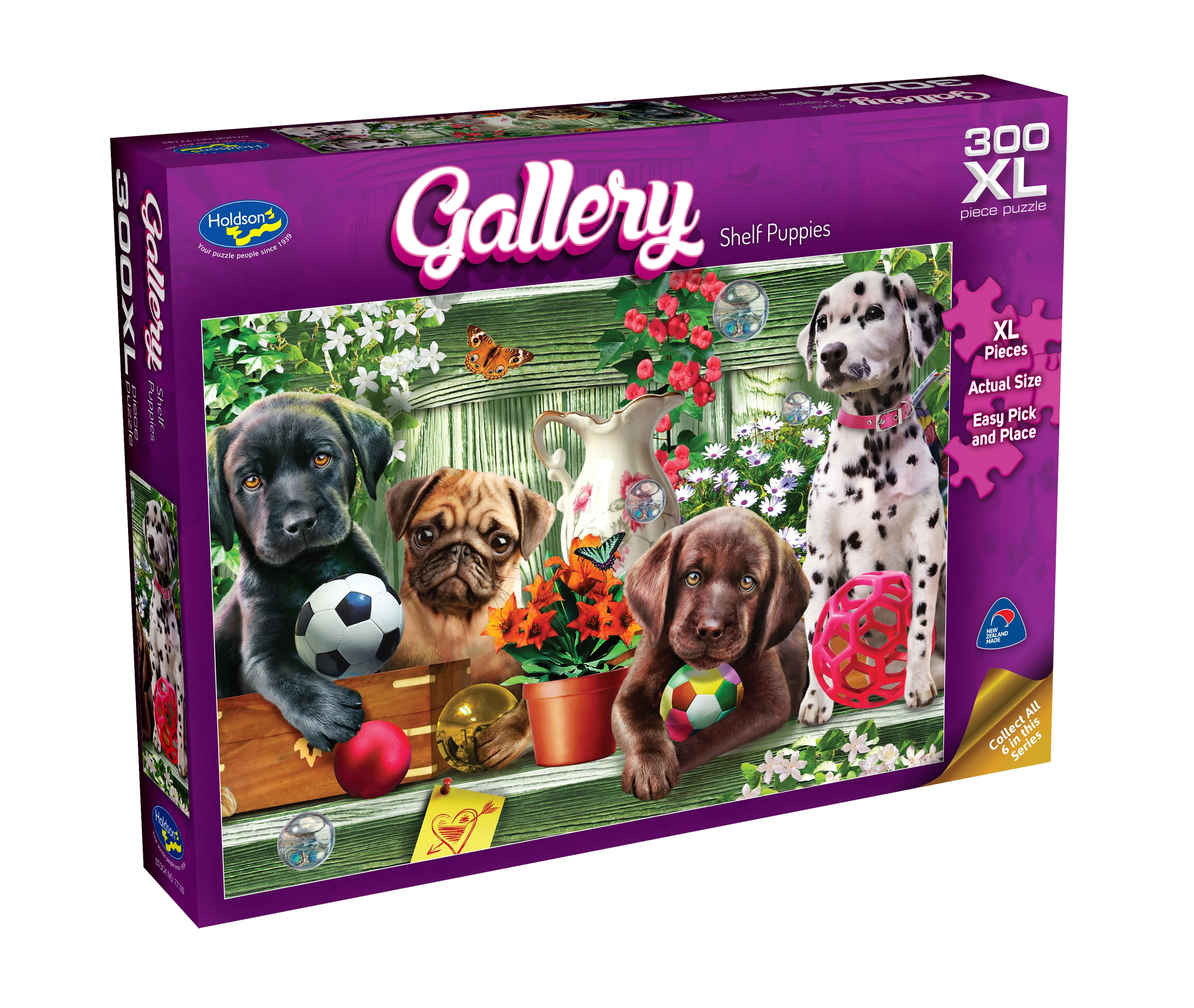 Gallery Series 6 300 Piece Xl Puzzle Shelf Puppies
