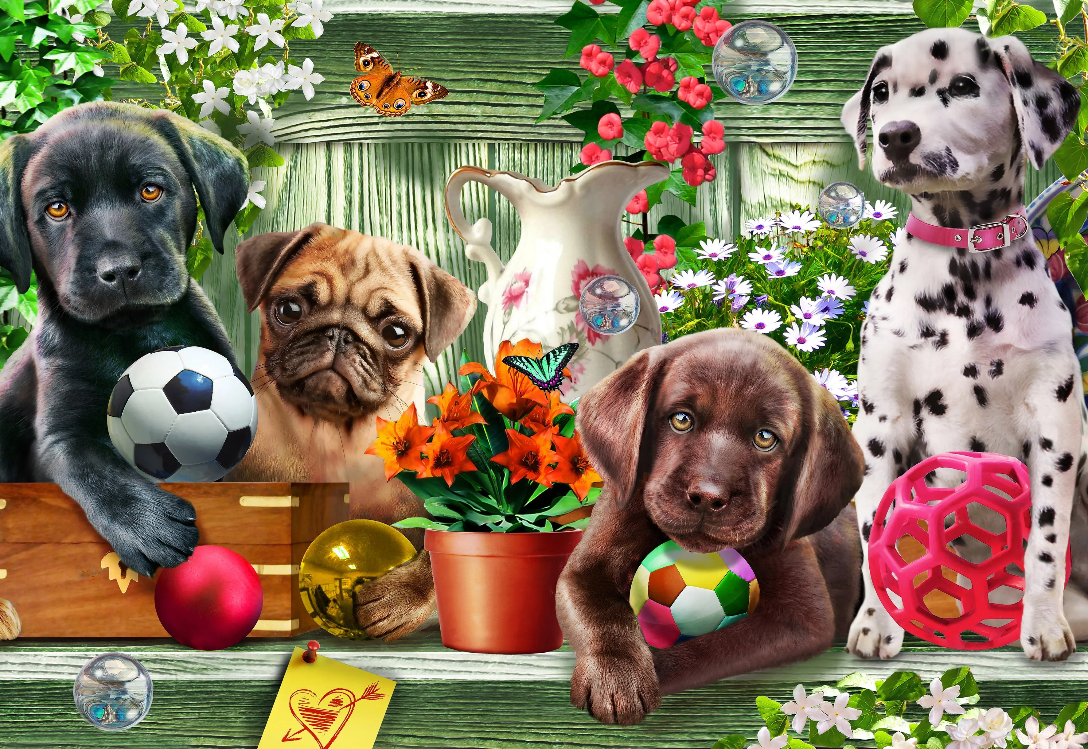 Gallery Series 6 300 Piece Xl Puzzle Shelf Puppies