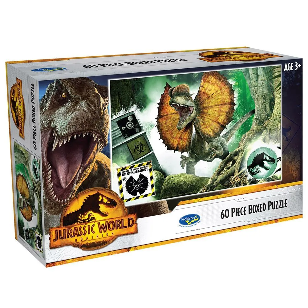 Holdsons Jurassic World Dominion 60 Piece Boxed Puzzle Dilophosaurus
