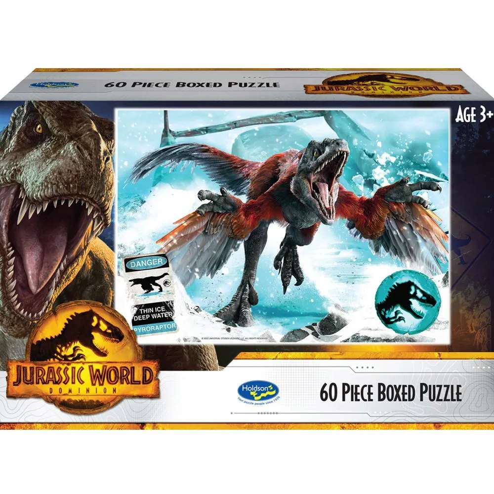 Holdsons Jurassic World Dominion 60 Piece Boxed Puzzle Pyroraptor