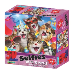 Howard Robinson Cats Selfie Party 48 Piece Super 3D Puzzle