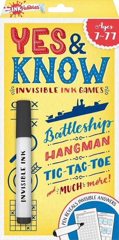 Inkredibles Yes & Know Invisible Ink Games