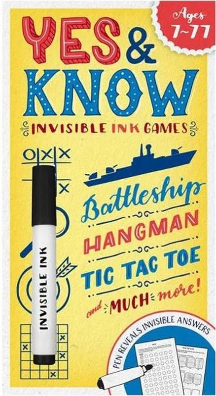 Inkredibles Yes & Know Invisible Ink Games