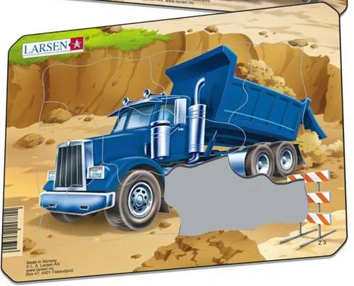Larsen Construction Small Frame Tray Puzzle Dump Truck