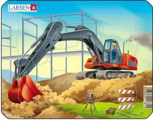 Larsen Construction Small Frame Tray Puzzle Excavator