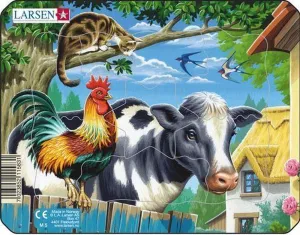 Larsen Farm Animals Small Frame Tray Puzzle Rooster