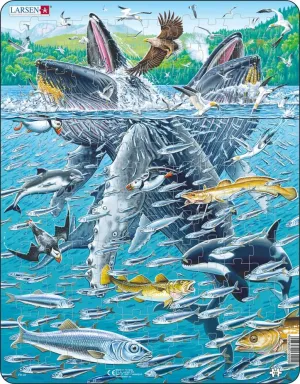 Larsen Humpback Whales Frame Tray Puzzle