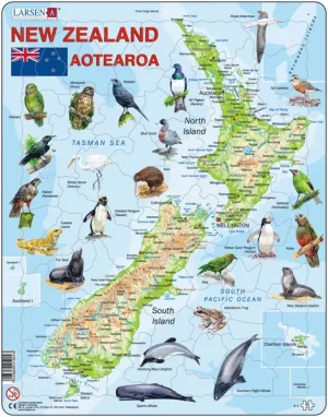 Larsen Map Of New Zealand Frame Tray Puzzle