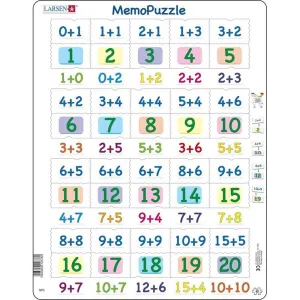 Larsen Numbers Memopuzzle Frame Tray Puzzle