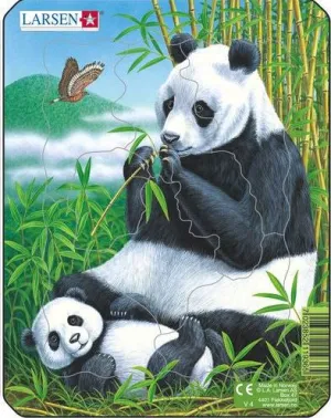 Larsen Wild Animal Small Frame Tray Puzzle Panda And Cub