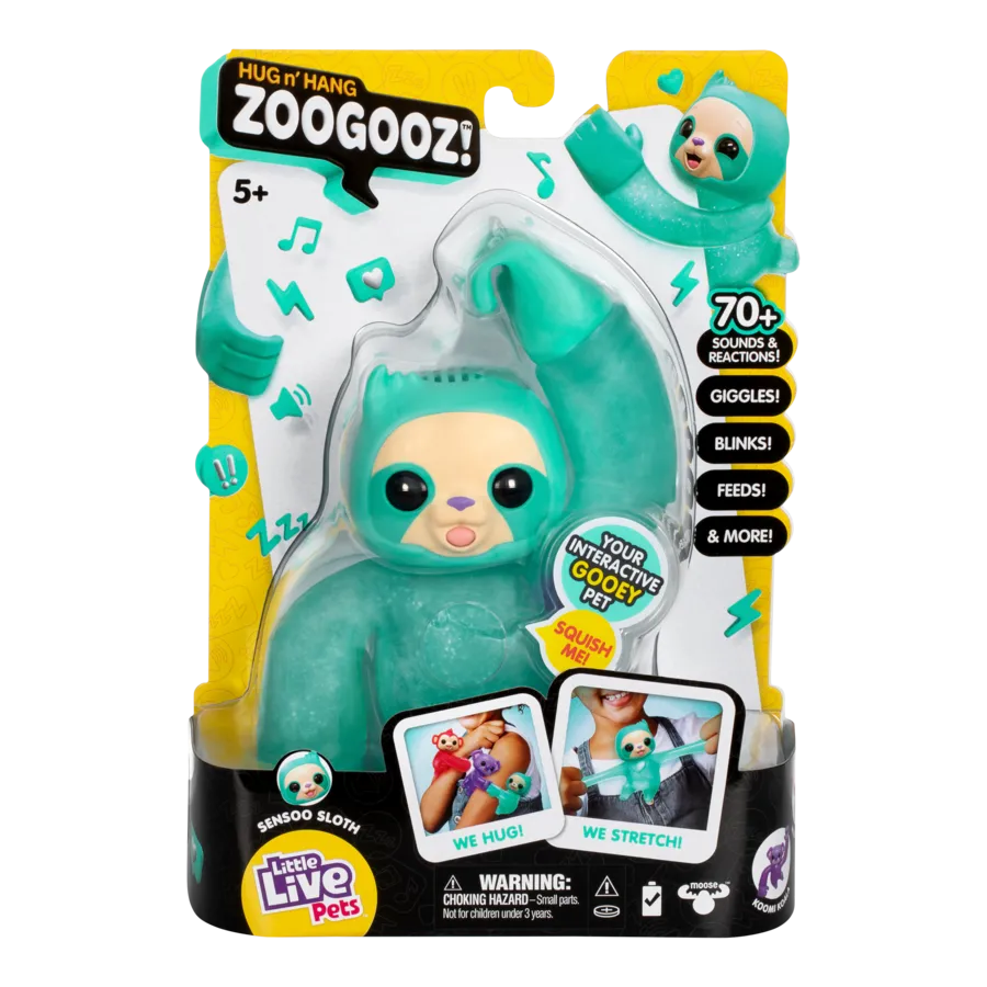 Little Live Pets Hug N Hang Zoogooz Single Pack Sensoo Sloth