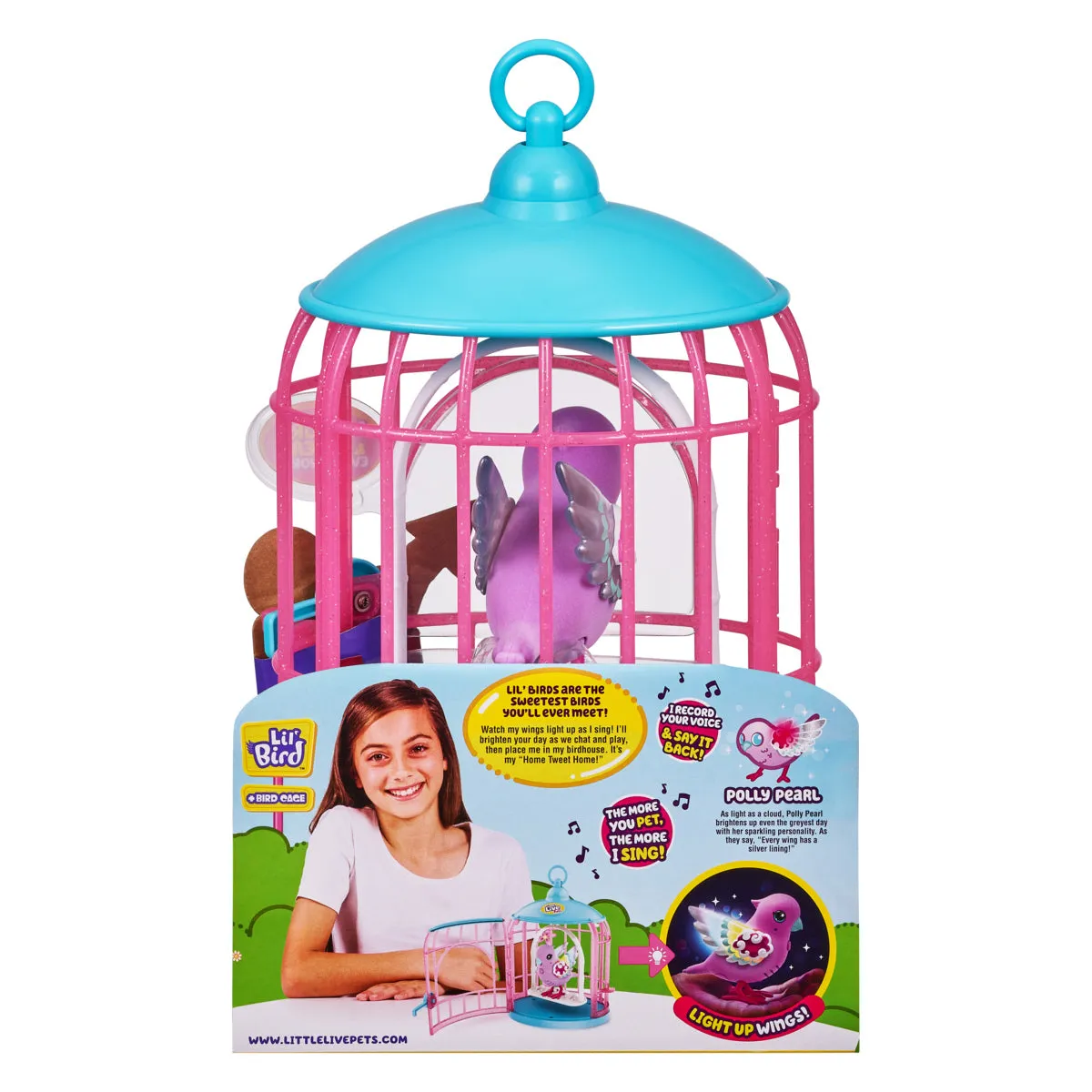 Little Live Pets Lil Bird And Bird Cage Polly Pearl
