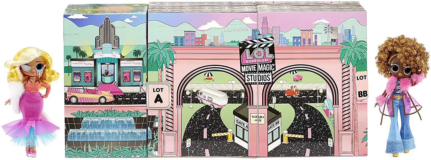 L.O.L. Surprise! 576532EUC LOL OMG Magic Studios-70  Surprises, 12 2 Fashion Dolls, Studio Stages, Green Screen, Phone Tripod, Movie Theater/Set Packaging, Accessories-for Children Ages 4 