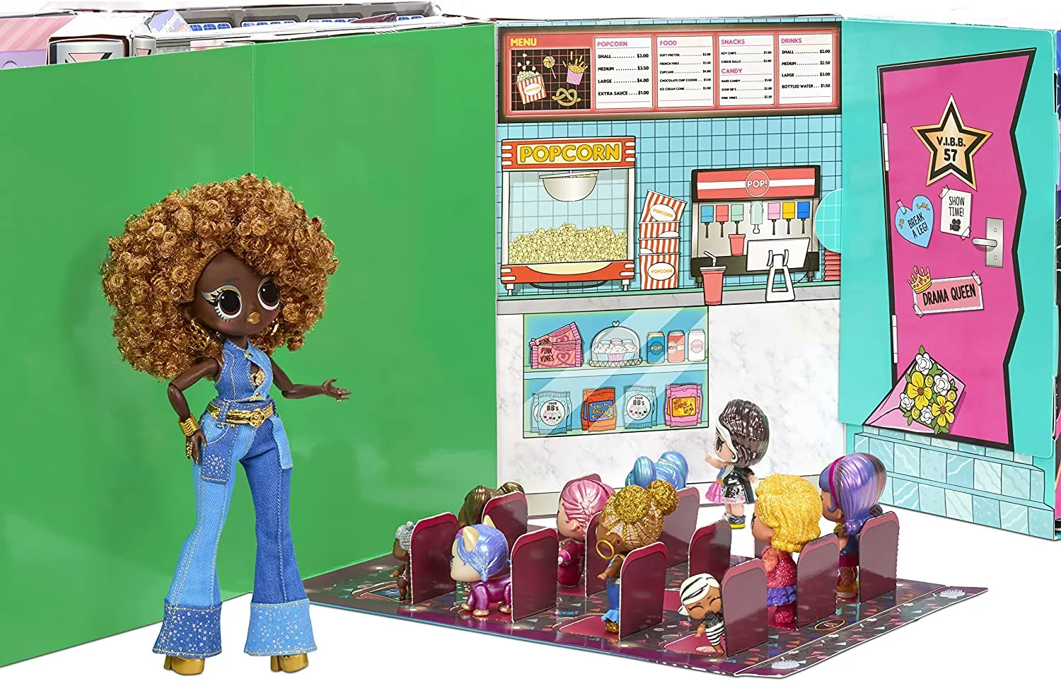 L.O.L. Surprise! 576532EUC LOL OMG Magic Studios-70  Surprises, 12 2 Fashion Dolls, Studio Stages, Green Screen, Phone Tripod, Movie Theater/Set Packaging, Accessories-for Children Ages 4 