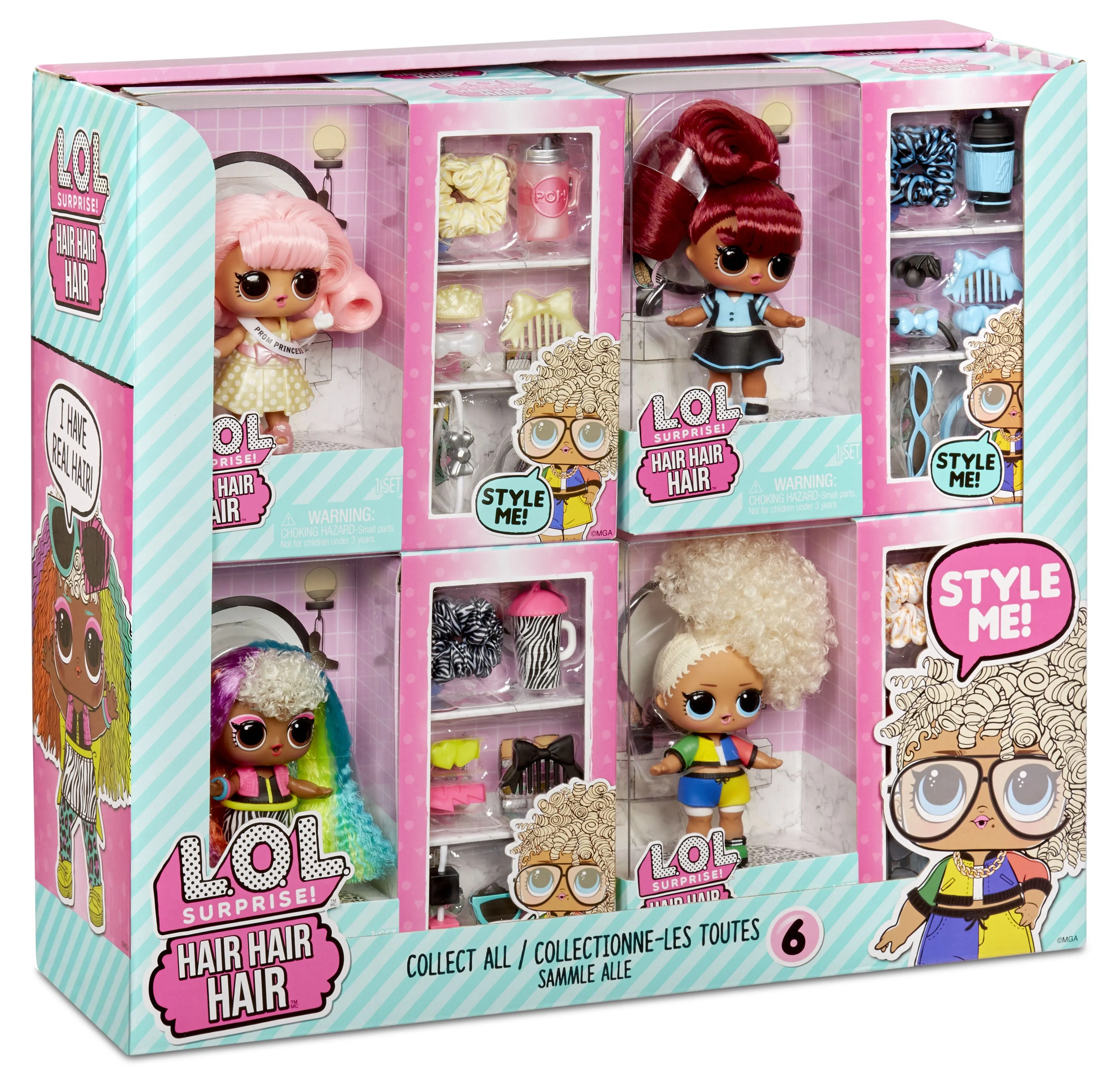 LOL SURPRISE HAIR HAIR HAIR TOTS DOLL ASSORTED STYLES